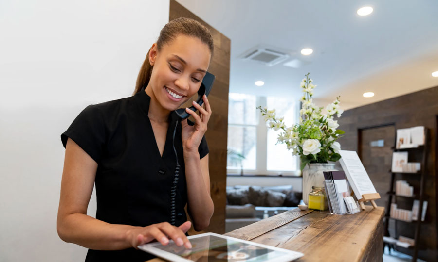 woman talking on the phone